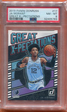 JA MORANT MEMPHIS GRIZZLIES 2019 PANINI DONRUSS GREAT X-PECTATIONS #17 PSA 8