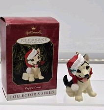 Hallmark 1999 Puppy Love Shepard Collectors Ornament 9th in Puppy Love Series