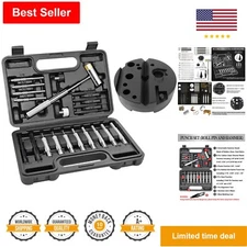 Durable Punch Set - Pin Punches, Hammer & Bench Block - Chrome Vanadium Steel