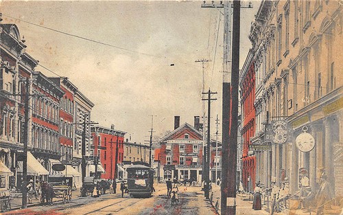 Montpelier VT Business District Store Fronts Trolley Postcard - Picture 1 of 2