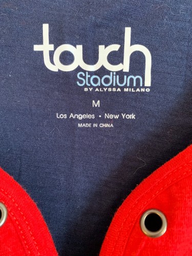 Women's touch by Alyssa Milano 3/4-Sleeve Blue & Red Cleveland Indians T-Shirt - Picture 3 of 6