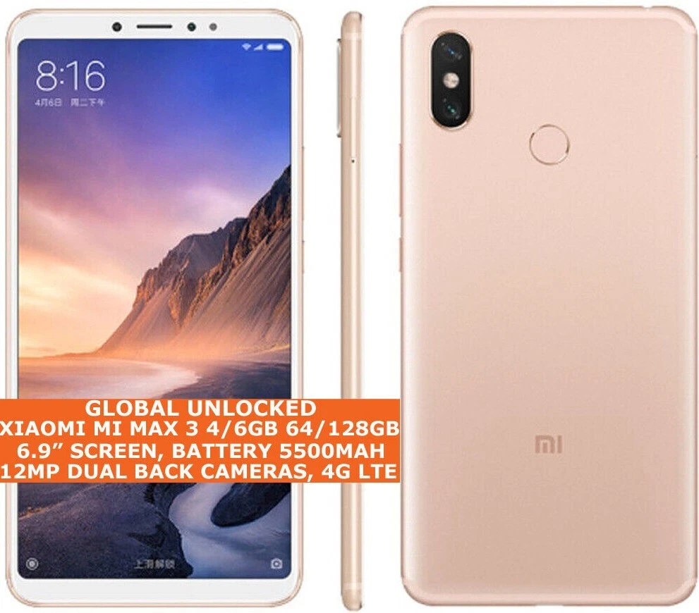 XIAOMI MI MAX 3 4/6gb 64/128gb Octa Core 6.9