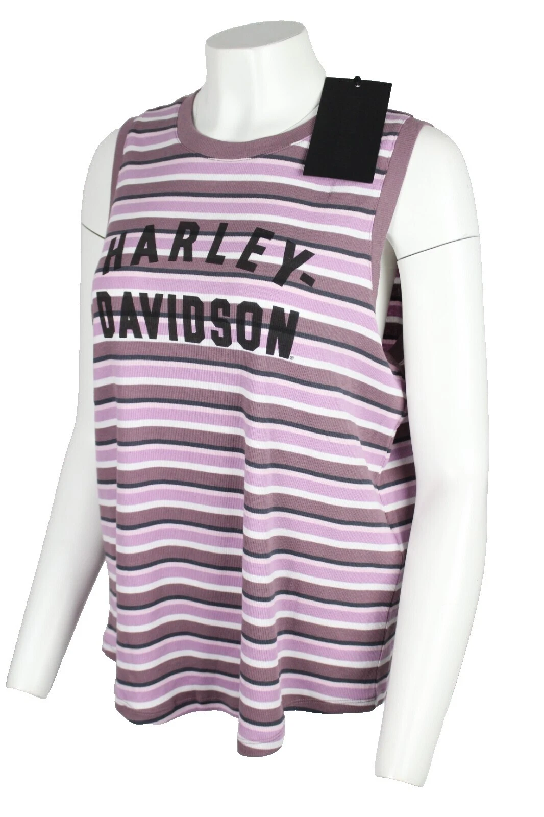 Женские хлопковые полосатые топы Harley-Davidson