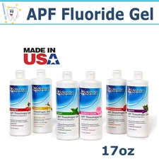 Dental Fluoride Gel Dental APF Thixotrophic Fluoride 1.23% 17 oz., 1-5 Pack USA