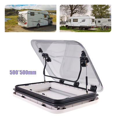 500 x 500mm Large Caravan RV Skylight Roof Vent Hatch Window For Trailer Camper