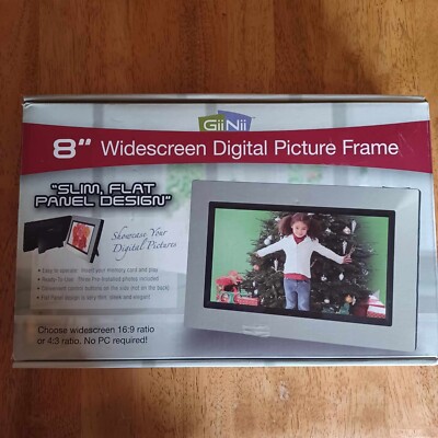GiiNii Digital Picture Frame GN-801W 8''