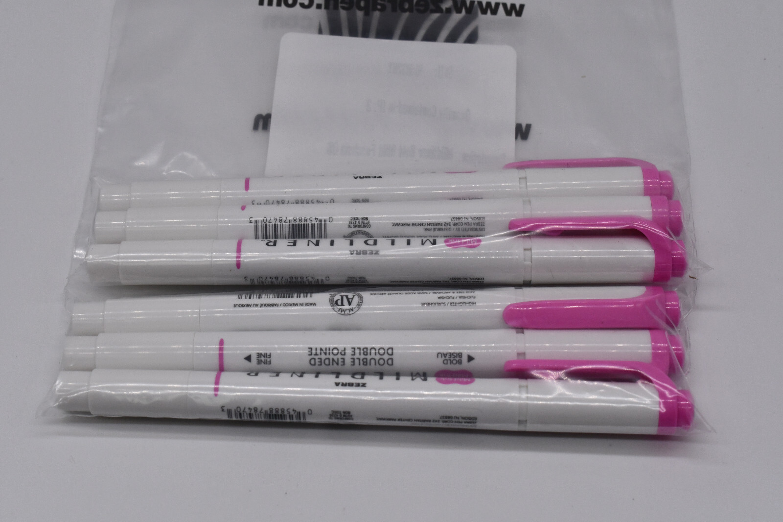 (6) Zebra Pen Mildliner, Double Ended Highlighter, Broad and