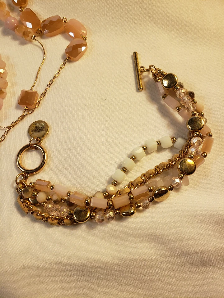 House of Harlow Collar Cristal Rosa con Pulsera Palanca A Juego Foto 4 de 4