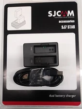 SJCAM Accessory USB Dual Slot Battery Charger compatible W/ SJCAM SJ7 Star