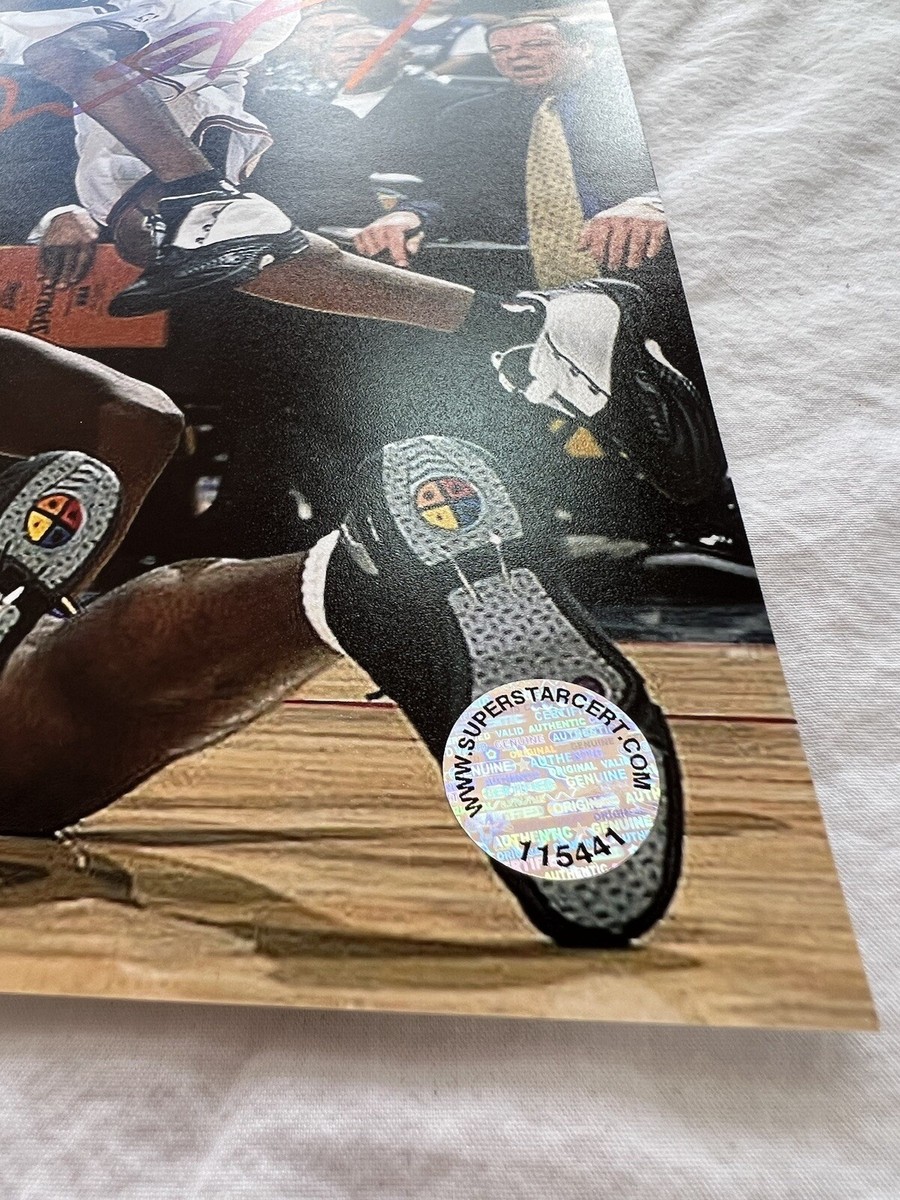 VTG Allen Iverson Rare Authentic HandSigned 10×8