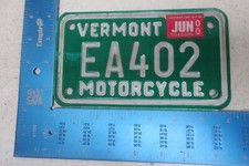 Vermont License Plate Tag VT 2000 00 Natural Sticker Motorcycle EA402