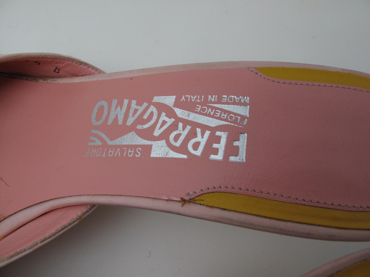 【Bow】Ferragamo ピンクリボンヒール Salvatore Ferragamo Pink Bow Leather Kitten Heels Shoes
