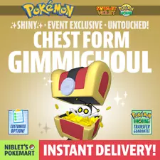 ✨ SHINY GIMMIGHOUL CHEST FORM ✨ Raid Event Exclusive for Pokemon Scarlet Violet!