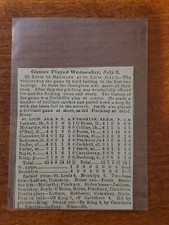 St Louis Browns vs Brooklyn Bridegrooms 1889 Baseball Box Score July 3 Latham