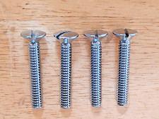 Lot Of 4 Chrome Finish Bathtub Overflow Face Plate Screw 4-Pk. FREE SHIPPING