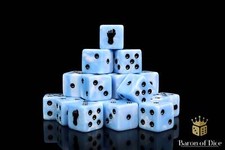 Giant Footprint Blue Frost 16mm Dice - Compatible with Warhammer 40k, AoS, etc.