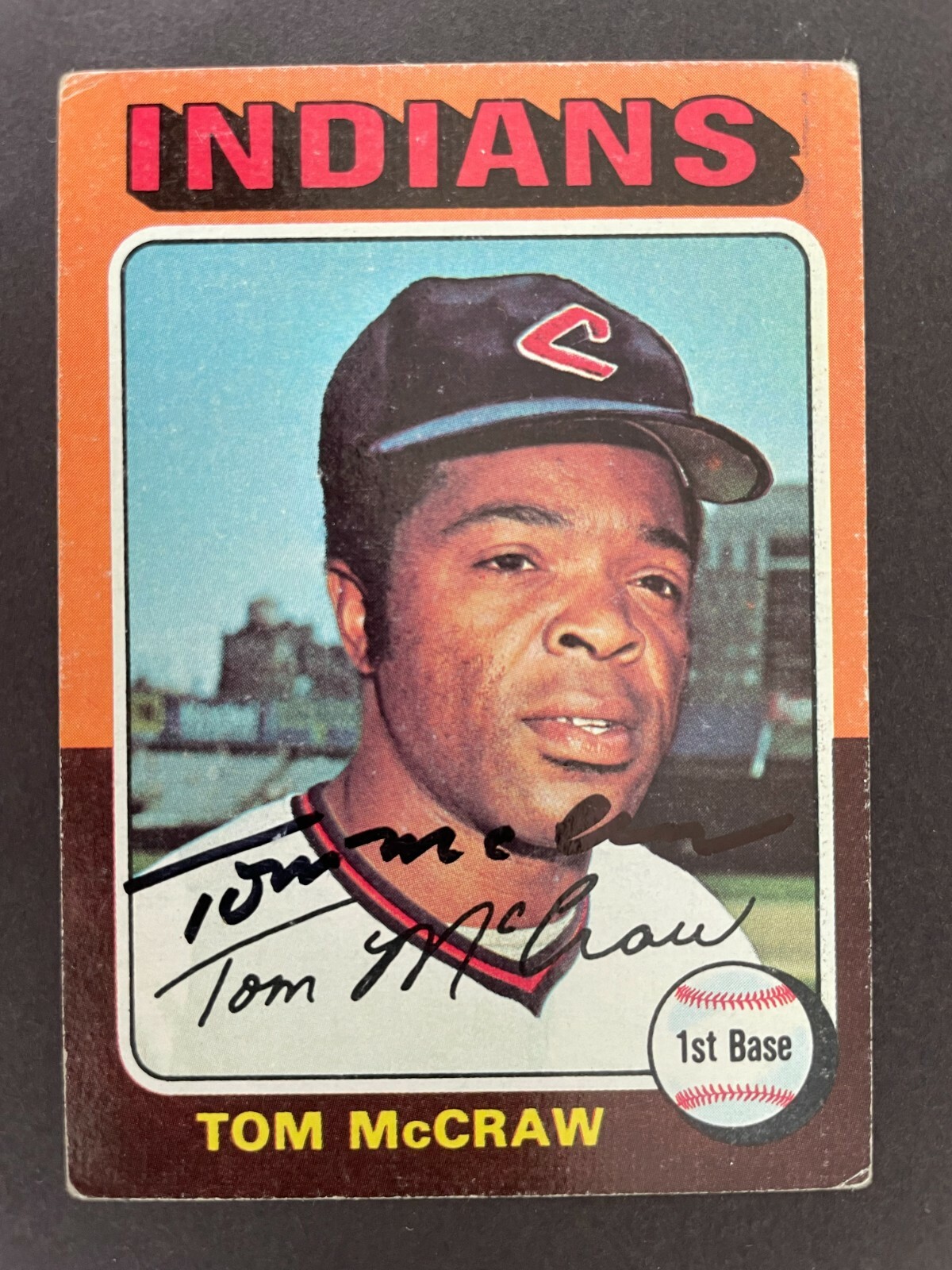 1975 Topps SIGNED: Tom Mccraw, INDIANS #482