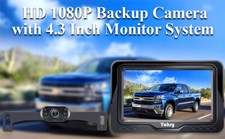 HD 1080P Backup Camera for any Vehicle - Night Vision, WP, Easy Install, 4.3 in