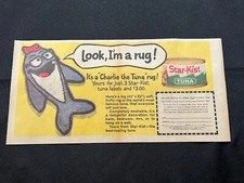#01 STAR-KIST TUNA Sunday Comics Section Ad 1968 CHARLIE THE TUNA RUG