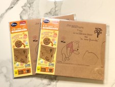 NUEVO Raro Lote de 2 Disney Winnie The Pooh Piglet CD Disco Estuche de Regalo Papelería