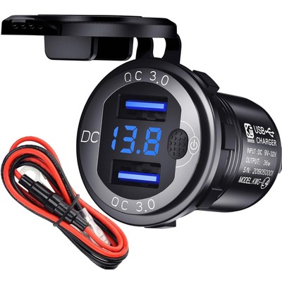 USB Steckdose Auto Ladegerät, 12V, 24V, Quick Charge 3.0, , Zigarettenanzünde...