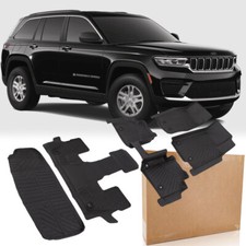 For 2021-25 Jeep Grand Cherokee L 3D Floor Mats All Weather Carpets Liner TPE