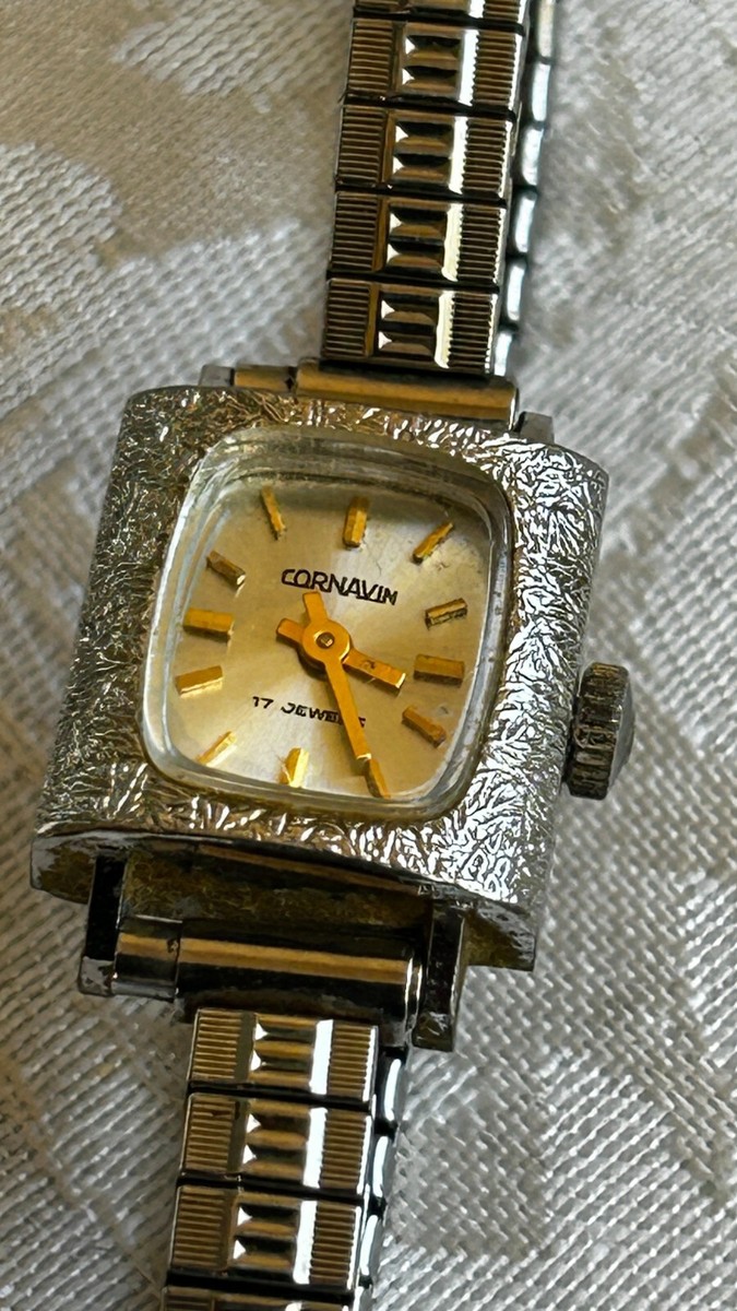 Vintage CORNAVIN Wrist Watch 17 Jewel Mechanical / Wind - Working