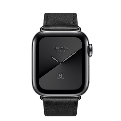 New Apple Watch Hermès Hermes Series 7 45mm Space Black Noir New Apple Watch Hermès Hermes Series 7 45mm Space Black Noir