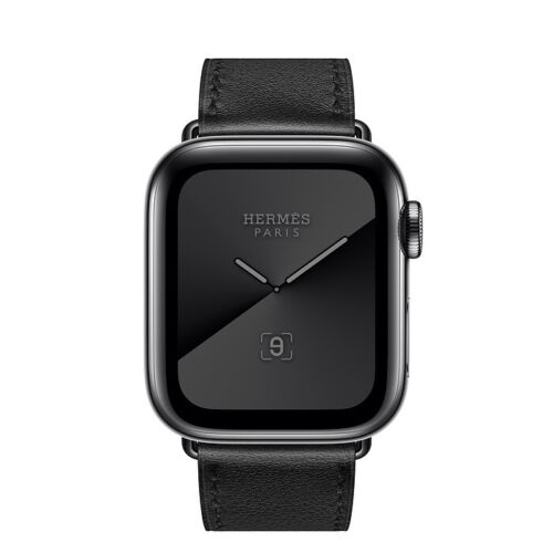 New Apple Watch Hermès Hermes Series 7 45mm Space Black Noir Single ...