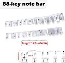 Removable 88 key Piano Keyboard Note Labels Guide for Beginner. No Need Stickers