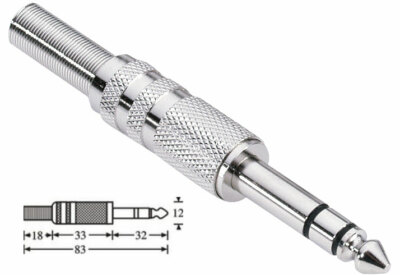 OMNITRONIC Klinkenstecker Chrome Stereo 6,3mm