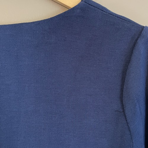 Vestido Ming Wang Azul Manga 3/4 Tejido Carrera Talla Xs Nuevo - Imagen 11 de 15