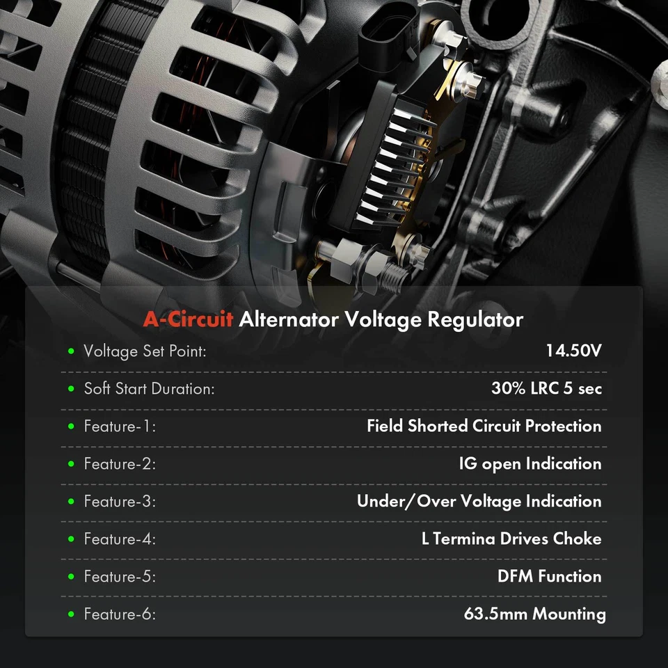 15.5V Alternator Regulator for Mini Cooper 02-08 Suzuki Grand Vitara 2005 XL-7 - Image 2 of 4