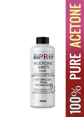 100 % reines Aceton überlegene Qualität Nagellackentferner UV/LED GEL Einweichen 30 ml