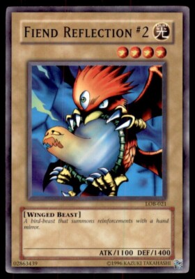 Yugioh! Fiend Reflection #2 LOB-EN021 Legend Of Blue Eyes White Dragon 25th NM