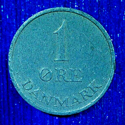 WORLD COIN SALE-1970 DENMARK 1 ore-ZINC COMPOSITION COIN-KM# 839