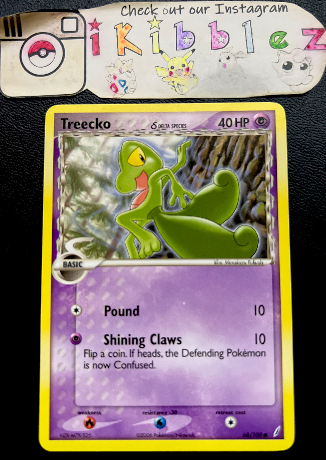 Treecko Delta Species 68/100 NM Crystal Guardians Pokemon. Free Tracked Ship!