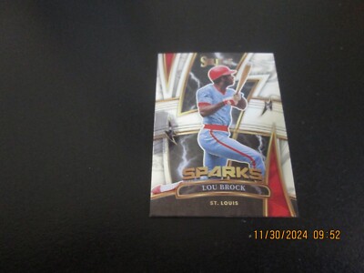 LOU BROCK CARDINALS  2022 PANINI SELECT SPARKS CARD #SP8