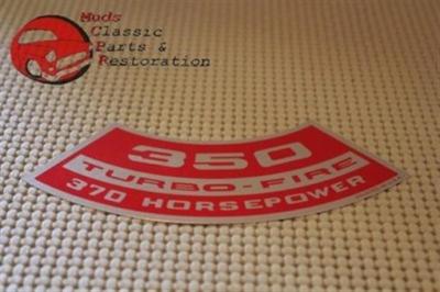 70 Corvette LT-1 350 370 HP Air Cleaner Decal