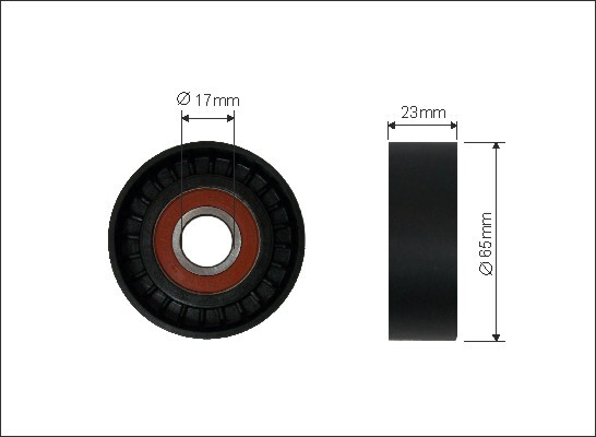 CAFFARO 349-00 Tensioner Pulley, V-ribbed belt for FORD
