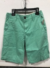 ARIZONA JEAN CO - BOYS - CHINO SHORTS - GREEN - SIZE 10 HUSKY 11-TW-395