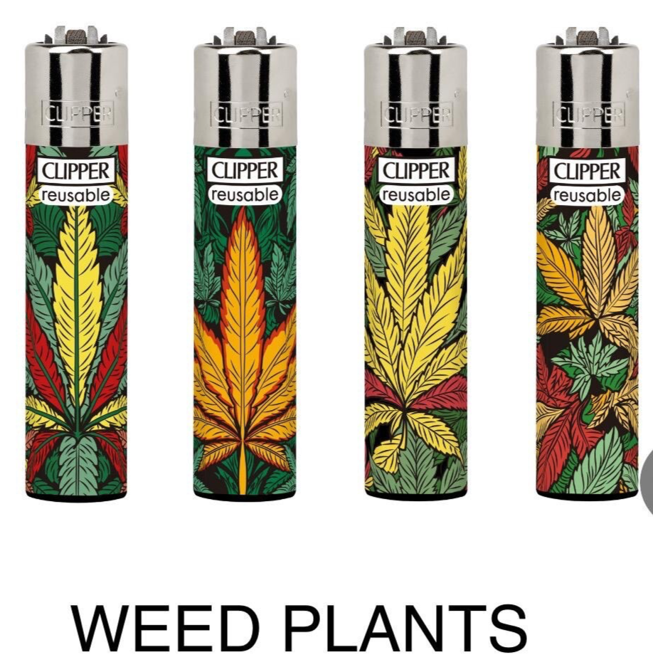 4 x Clipper Lighters WEED PLANTS Refillable Gas Lighter YOU GET ALL 4 NEW |  eBay UK