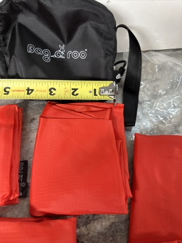 Bag-a-Roo Reusable Shopping Bags 5 Pack 23” X 14.5” Red Can Hold Up To 60lbs - Picture 15 of 20