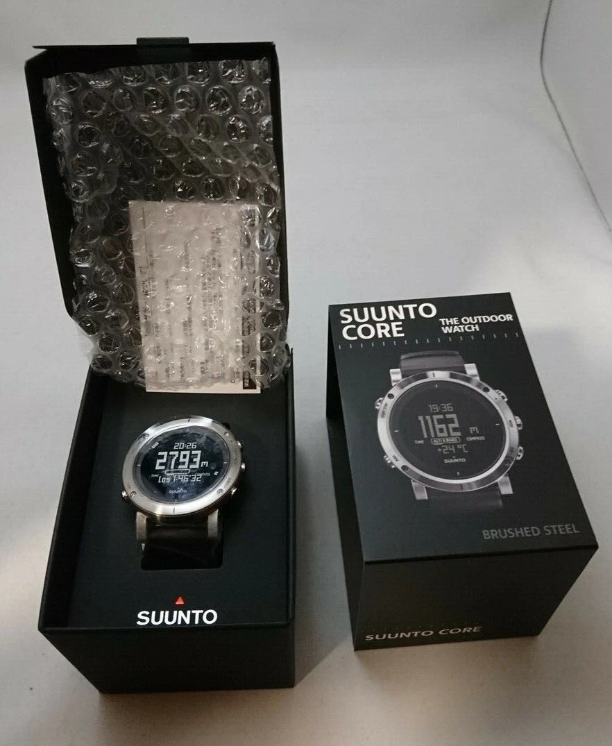 SS020339000 Suunto Men's Premium Outdoor Watch Core Brushed Steel Black New