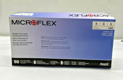 Microflex L91 Medium Powder Free Latex Examination Gloves