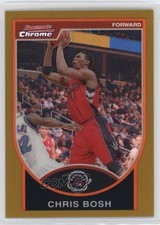 2007 Bowman Draft Picks & Stars Chrome Gold Refractor 16/99 Chris Bosh HOF 10lp