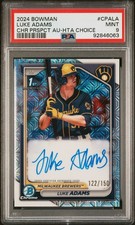 2024 Bowman Chrome Auto #CPALA Luke Adams TA Choice Ref PSA 9