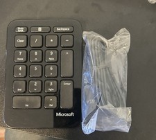 Microsoft 1558 Black Sculpt Ergonomic Wireless Number Keyboard  NO RECEIVER 