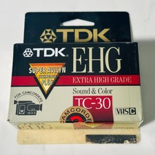 TDK Extra High Grade EHG Sound  Color TC-30 VHS-C Cassette Tape For Camcorders