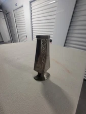 Vtg Art Deco Weidlich Bros WB MFG CO NY Silverplate Pewter BUD VASE -6